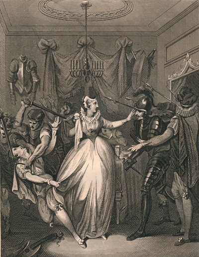 La Muerte de Rizzio, 1566, 1794-1812 de P Rothwell