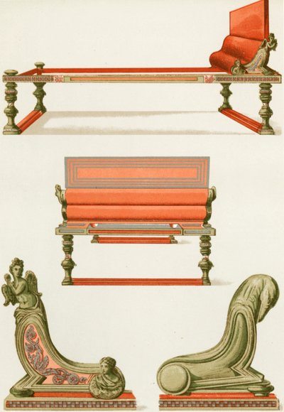 Muebles de bronce de Pompeya de P. Sellier