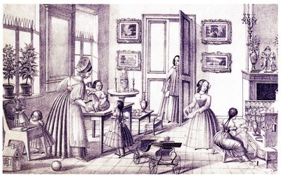 Habitación de niños, principios del siglo XIX de P. Vdovichev
