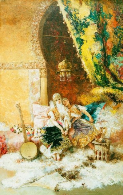 Escena de palacio con damas del harén de Pablo Salinas