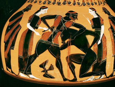 Teseo mata al Minotauro ... de Painter of the Birth of Athena