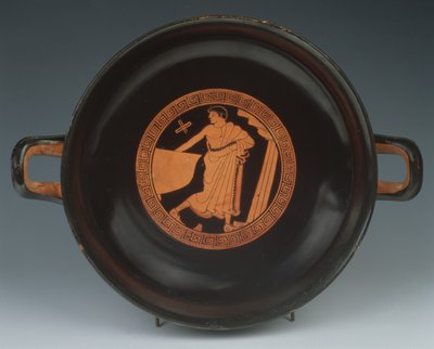 Kylix de figuras rojas, 490-480 a.C. de Painter of the Paris Gigantomachy