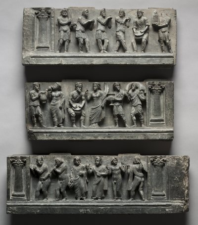 Relieve bacanal, Pakistán, Gandhara, área de Buner, período Kushan temprano (AD 1-320) de Pakistani School