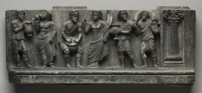 Relieve bacanal, Pakistán, Gandhara, área de Buner, período Kushan temprano (AD 1-320) (esquisto) de Pakistani School