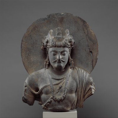 Busto de un Bodhisattva Shakyamuni, siglo III-IV de Pakistani School
