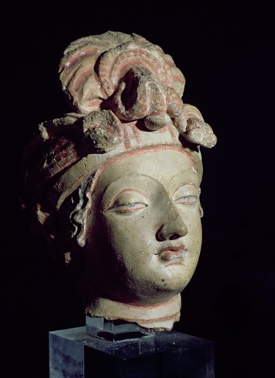 Cabeza, de Gandhara, estilo greco-budista, siglo I-IV de Pakistani School