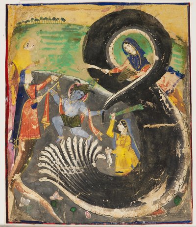 Krishna y la naga Kaliya de Pakistani School