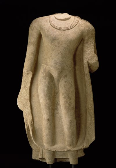 Figura de pie del Buda (sin cabeza), Gandhara de Pakistani School