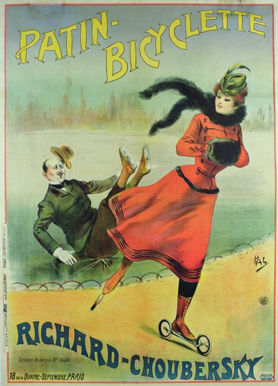 Póster publicitario de patines de Pal