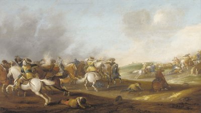 Una escaramuza de caballería de Palamedes Palamedesz