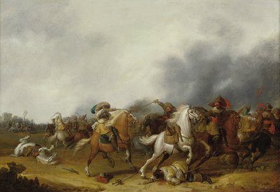 Una escaramuza de caballería, 1634 de Palamedes Palamedesz