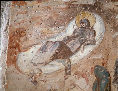 Nativite (fresco del siglo VI-VII) de Paleo-Christian