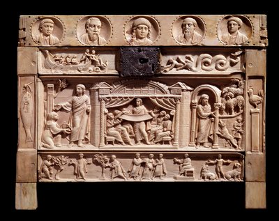 Relicario con relieves que representan escenas del Antiguo Testamento. Del monasterio de Santa Giulia, siglo IV de Paleo Christian