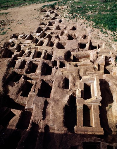 Vista de la necrópolis paleocristiana, siglo IV de Paleo Christian