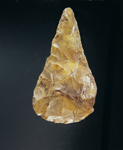 Hacha de mano achelense de Paleolithic