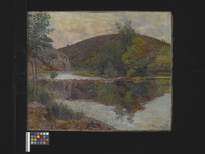 Paisaje fluvial, fecha desconocida (óleo sobre lienzo) de Palma Daillion d