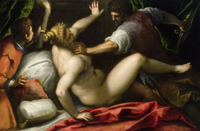 Tarquino y Lucrecia, finales del siglo XVI (óleo sobre lienzo) de Palma Il Giovane (1548 1628)