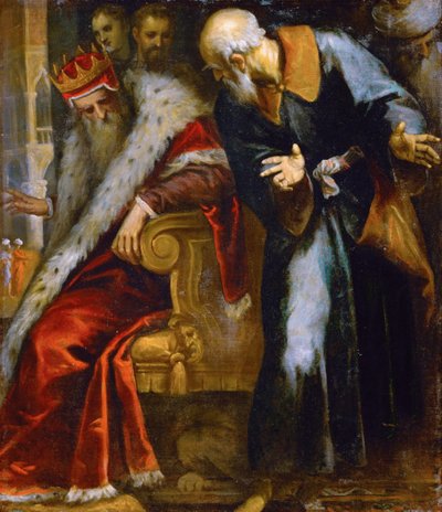 El profeta Natán reprende al rey David, por Palma il Giovane, Jacopo, el Joven de Palma Il Giovane