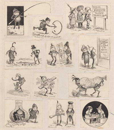Duendecillos en casa - Doce viñetas de Palmer Cox
