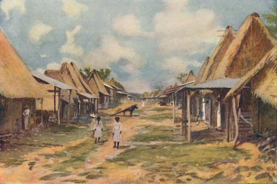 Una aldea nativa, Panamá, 1916 de Panama Marine