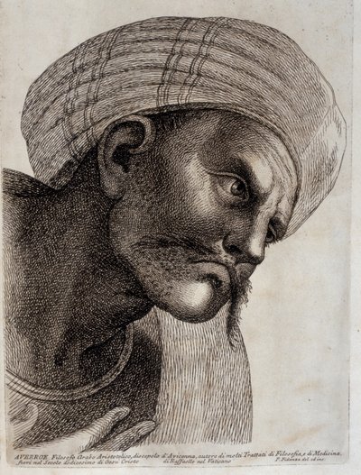 AVERROES. 1757-1760 (grabado) de Paolo Fidanza
