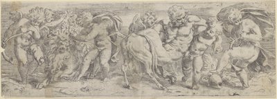 Borracho sátiro y putti de Paolo Farinati