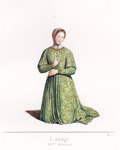 Laure de Sade (1310-1348) - Laura de Petrarca, a partir de un retrato de Simone Martini de Paolo Mercuri