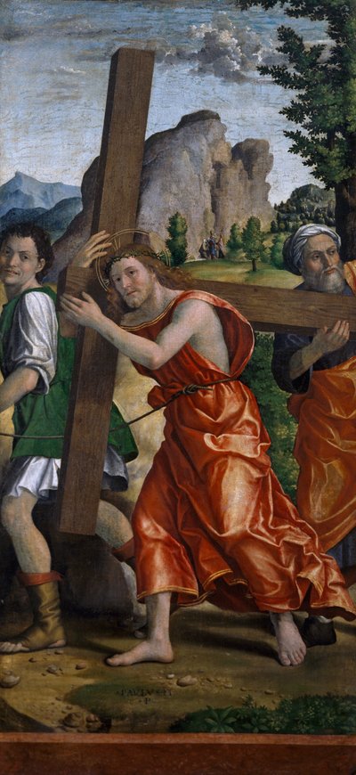 Camino al Calvario (detalle del Políptico de la Pasión) de Paolo Morando Cavazzola