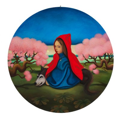 Le Petit Chaperon Rouge, 2019 (óleo sobre panel de madera) de Paolo Perfranceschi
