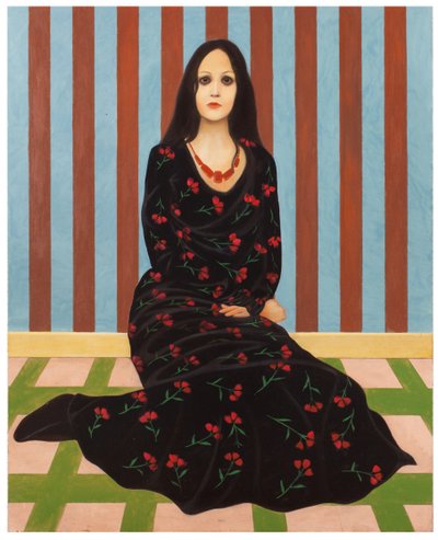 La dama de las flores, 2016 (óleo sobre panel de madera) de Paolo Perfranceschi