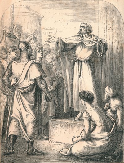 Pedro Predicando la Primera Cruzada, 1869 de Paolo Priolo