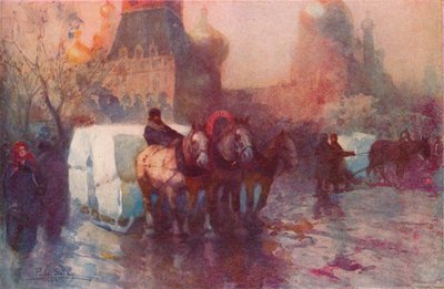 Transporte de hielo en Moscú, siglo XIX de Paolo Sala