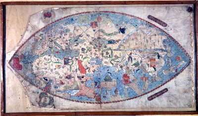 Mapa del mundo de Paolo Toscanelli (1397 - 1497). 1457. Este mapa representa la imagen europea de la Tierra antes del descubrimiento de los grandes continentes. Biblioteca Nacional de Florencia de Paolo Toscanelli