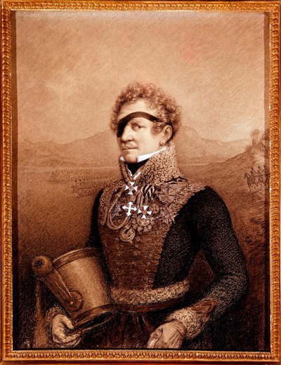 Adam Adalbert, Conde de Neipperg General y diplomático austriaco (dibujo) de Paolo Toschi