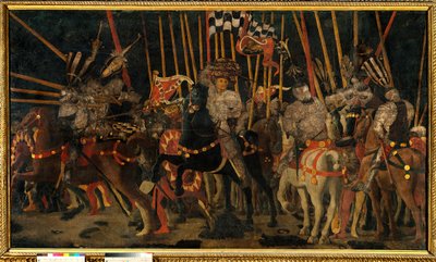 Batalla de San Romano entre los florentinos y sieneses el 02/06/1432 de Paolo Uccello