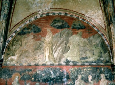 Génesis, creación de los animales y creación de Adán de Paolo Uccello
