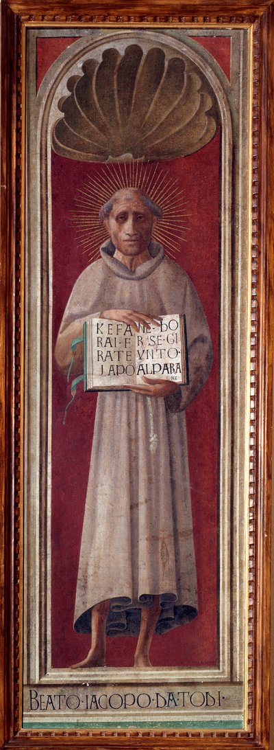 Retrato del poeta y religioso italiano Jacopo de Benedetti, conocido como Jacopone da Todi de Paolo Uccello