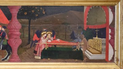 Predela profanación de la hostia, detalle de Paolo Uccello