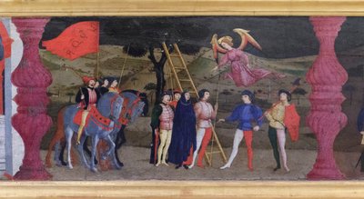 Predela profanación de la hostia, detalle de Paolo Uccello