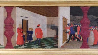 Predela profanación de la hostia, detalle de Paolo Uccello