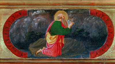 San Juan en Patmos. Pintura de Paolo di Dono dit Paolo Uccello (1397-1475) de Paolo Uccello