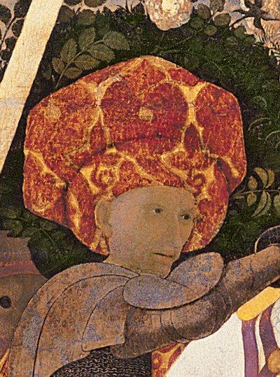 La Batalla de San Romano, detalle de la cabeza de Niccolò da Tolentino, líder de los mercenarios florentinos (detalle) de Paolo Uccello