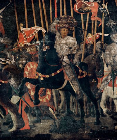 La batalla de San Romano en 1432 ... de Paolo Uccello