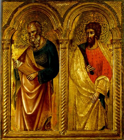 Apóstoles San Santiago y San Bartolomé, ca 1345 de Paolo Veneziano