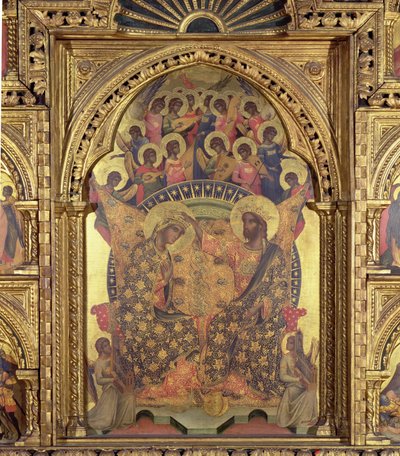 Coronación de la Virgen (detalle del políptico) de Paolo Veneziano