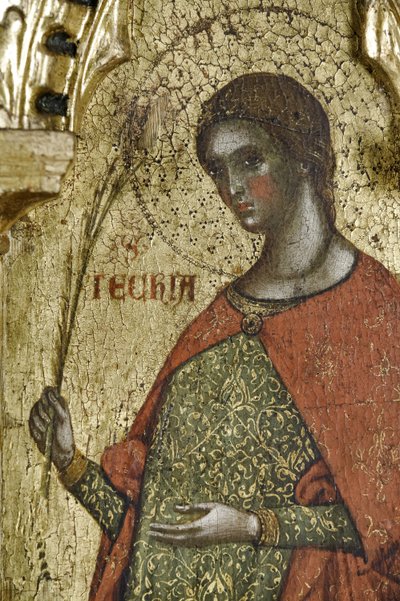 Santa Tecla, detalle del Políptico de la Crucifixión con Santos 1630100 de Paolo Veneziano
