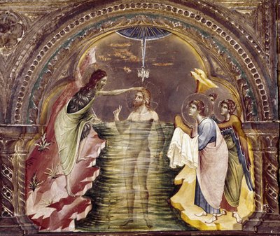 El bautismo de Jesús (detalle) de Paolo Veneziano