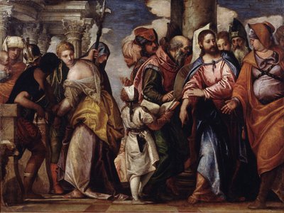 Cristo y la mujer sorprendida en adulterio de Paolo Veronese