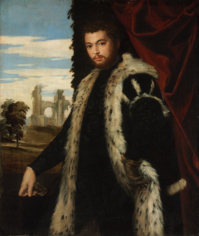 Retrato de un joven con piel de lince de Paolo Veronese