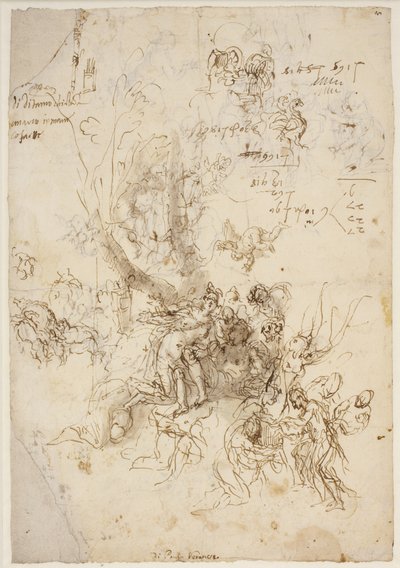 Bocetos para el nacimiento y muerte de Adonis de Paolo Veronese